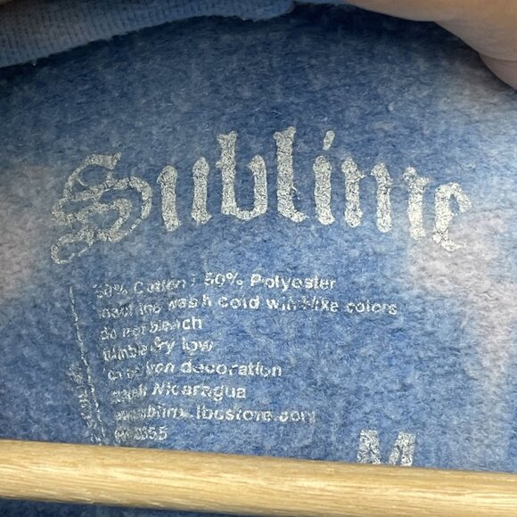 Sublime Inna L.B.C. Tie-Dye Blue Hoodie Sweatshirt M - Picture 3 of 5